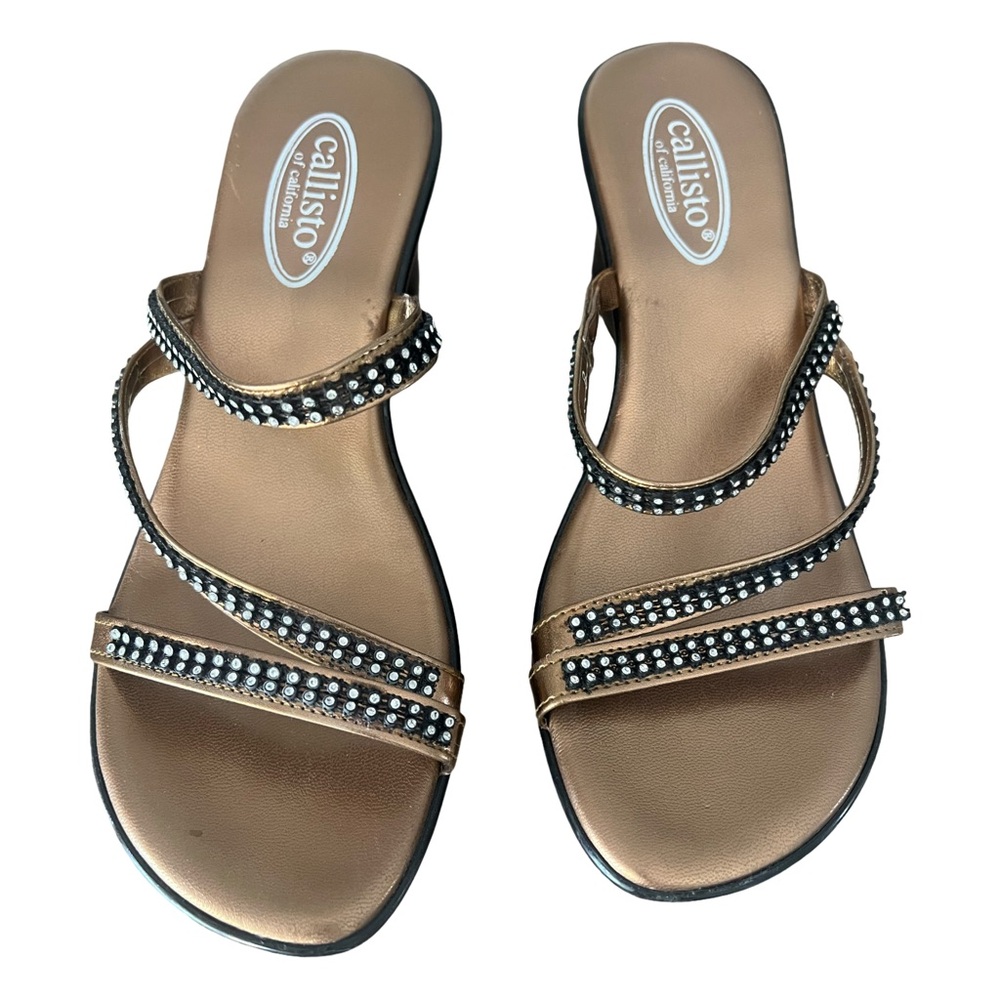 Callisto Women's Gold/Bronze Sandals - Like New
